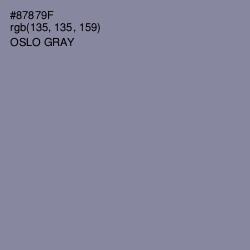 #87879F - Oslo Gray Color Image